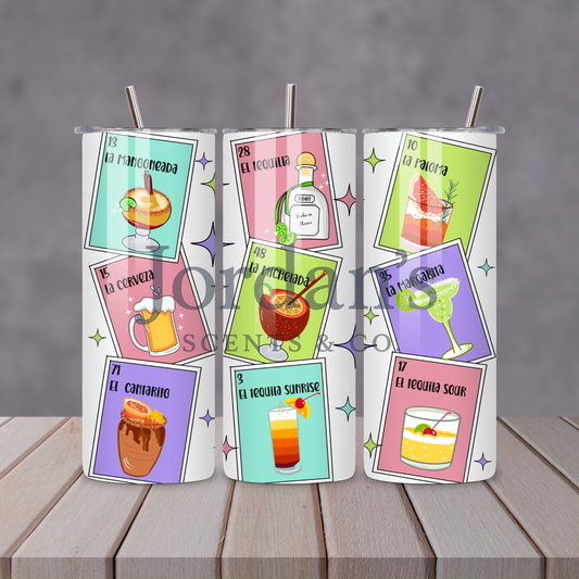 Adult Loteria 20oz Skinny Tumbler