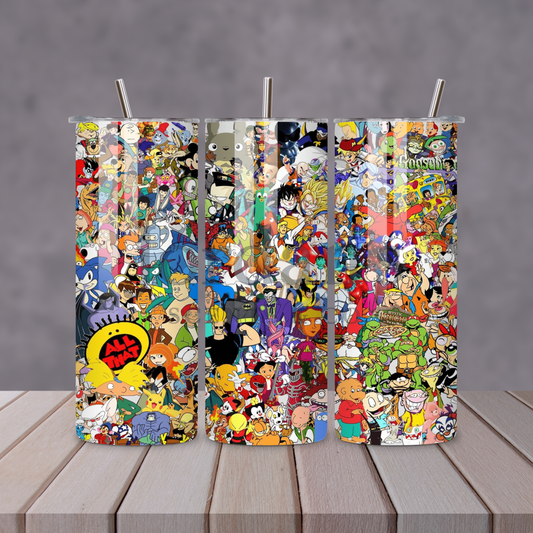 90’s Cartoons 20oz Skinny Tumbler
