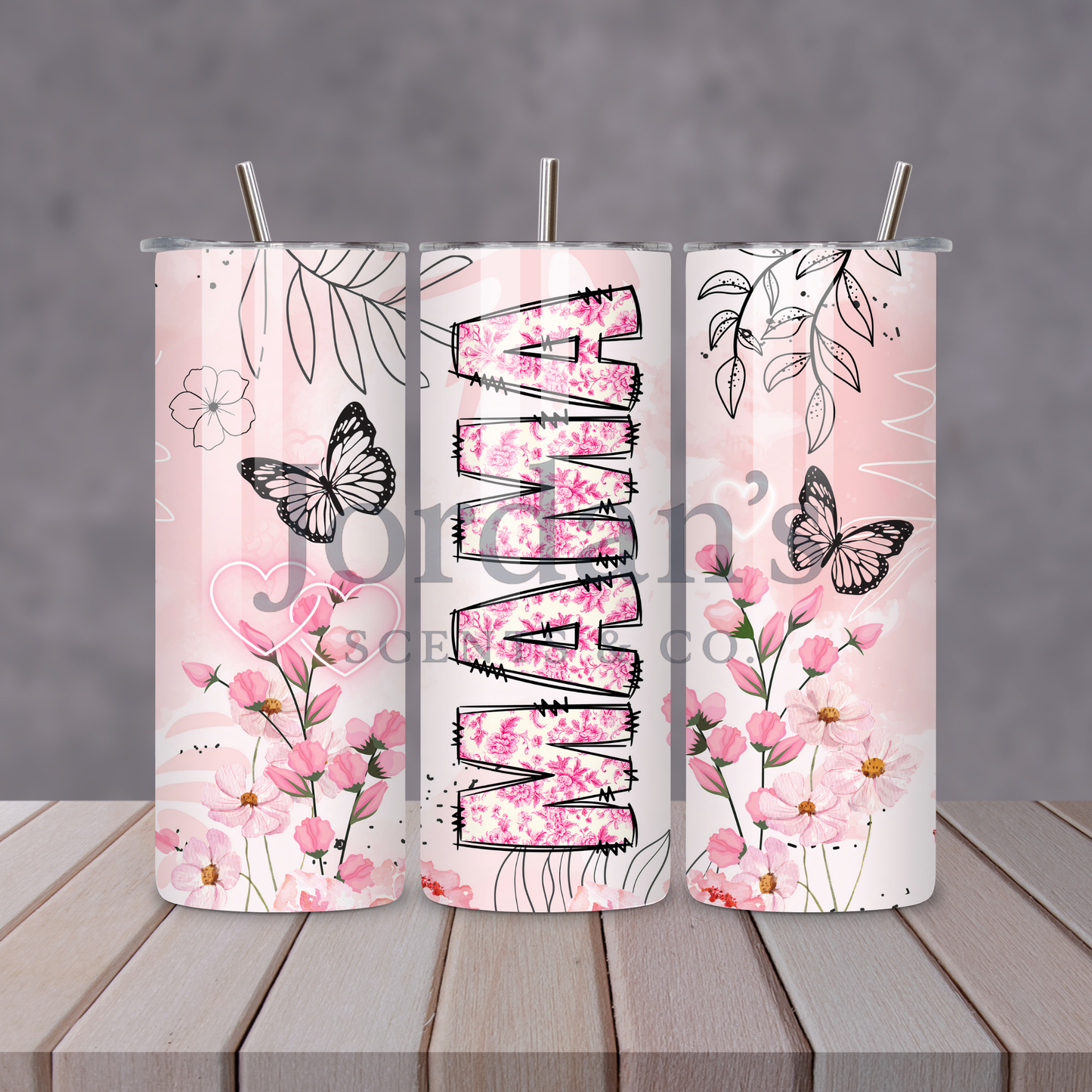 Mama Butterfly 20oz Skinny Tumbler