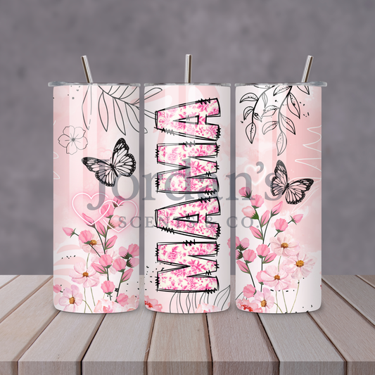 Mama Butterfly 20oz Skinny Tumbler